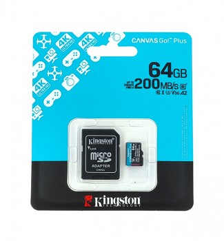 Paměťová karta Kingston 64GB micro SDXC Canvas Go Plus 