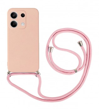 Zadní kryt na Xiaomi Redmi Note 13 5G růžový se šňůrkou