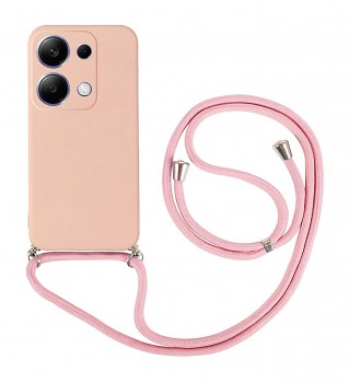 Zadní kryt na Xiaomi Redmi Note 13 Pro růžový se šňůrkou
