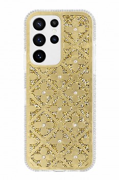 Zadní kryt Flower pro Samsung Galaxy S26 Ultra zlatý