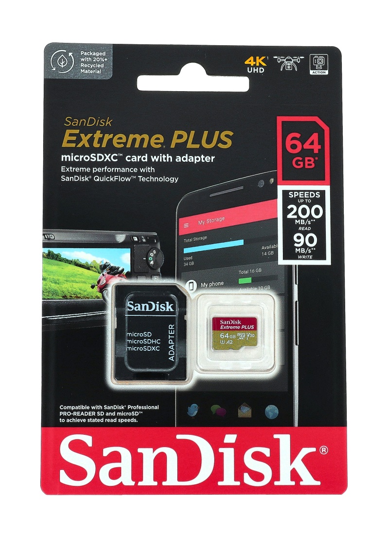 Paměťová karta SanDisk Extreme Plus 64GB micro SDXC
