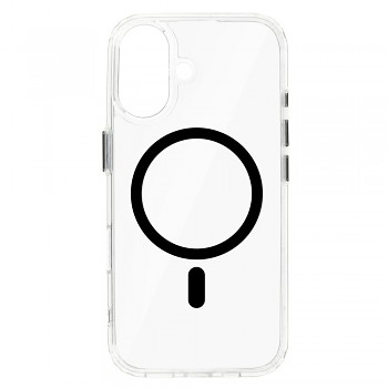 Zadní kryt Glossy Magsafe Clear iPhone 16 black