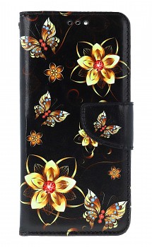 Knížkové pouzdro na Xiaomi Redmi 13C Zlaté květy