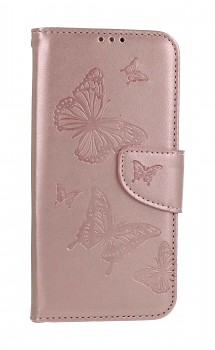 Knížkové pouzdro na Samsung A34 Butterfly růžové světlé