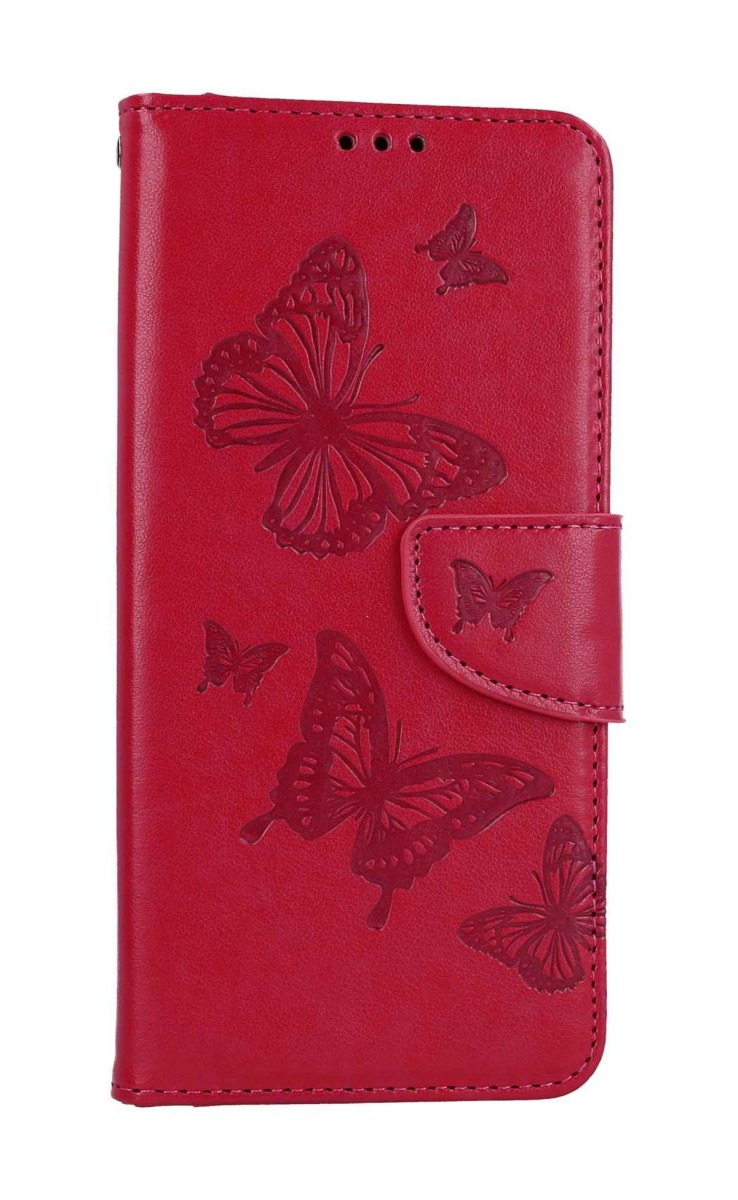 Knížkové pouzdro na Samsung A14 Butterfly růžové