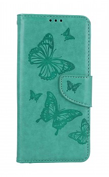 Knížkové pouzdro na Samsung A14 Butterfly zelené