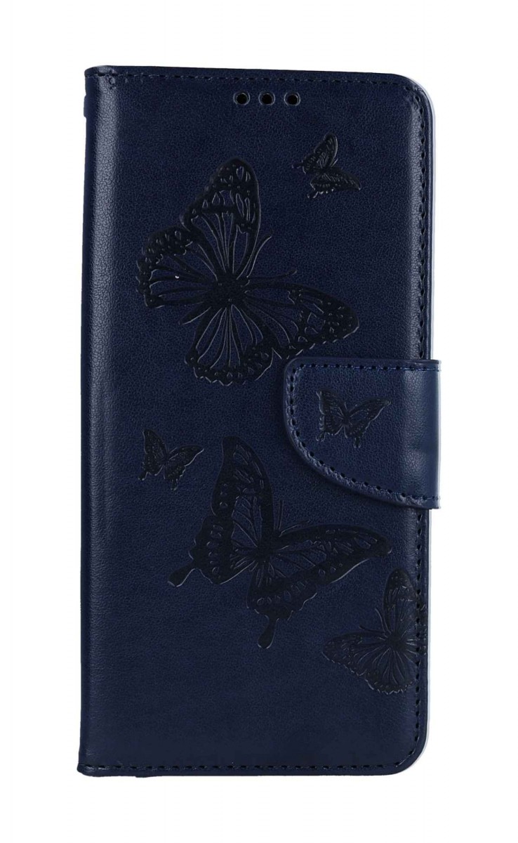 Levně Pouzdro TopQ Samsung A14 knížkové Butterfly modré tmavé 111951 (kryt neboli obal Samsung A14)