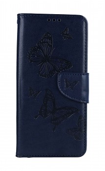 Knížkové pouzdro na Samsung A14 Butterfly modré tmavé