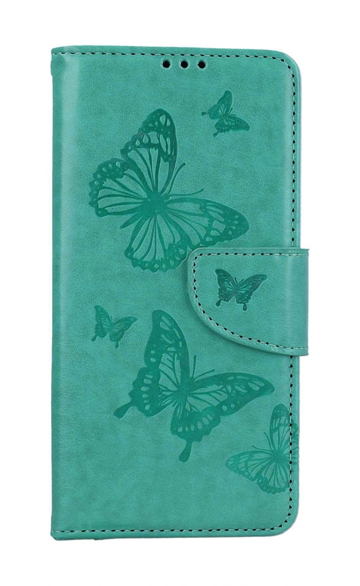 Levně Pouzdro TopQ Xiaomi Redmi Note 12S knížkové Butterfly zelené 111958 (kryt neboli obal Xiaomi Redmi Note 12S)