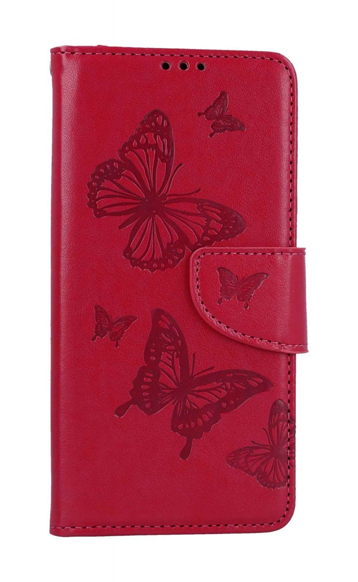 Levně Pouzdro TopQ Xiaomi Redmi Note 12S knížkové Butterfly růžové 111959 (kryt neboli obal Xiaomi Redmi Note 12S)