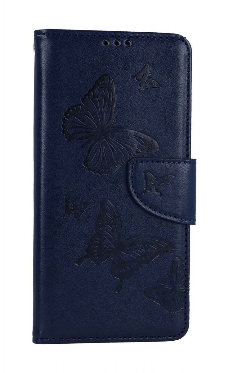 Levně Pouzdro TopQ Xiaomi Redmi Note 12 knížkové Butterfly modré tmavé 112016 (kryt neboli obal Xiaomi Redmi Note 12)
