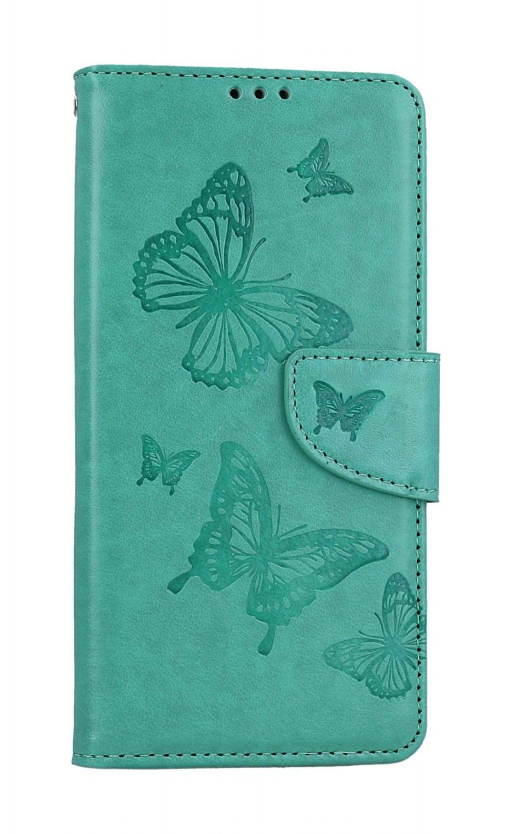Levně Pouzdro TopQ Xiaomi Redmi Note 12 knížkové Butterfly zelené 112023 (kryt neboli obal Xiaomi Redmi Note 12)