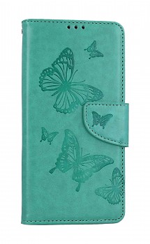 Knížkové pouzdro na Xiaomi Redmi Note 12 Butterfly zelené