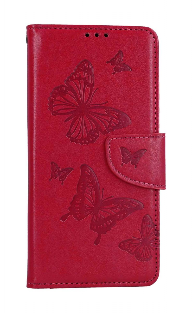 Levně Pouzdro TopQ Xiaomi Redmi Note 12 knížkové Butterfly růžové 112024 (kryt neboli obal Xiaomi Redmi Note 12)