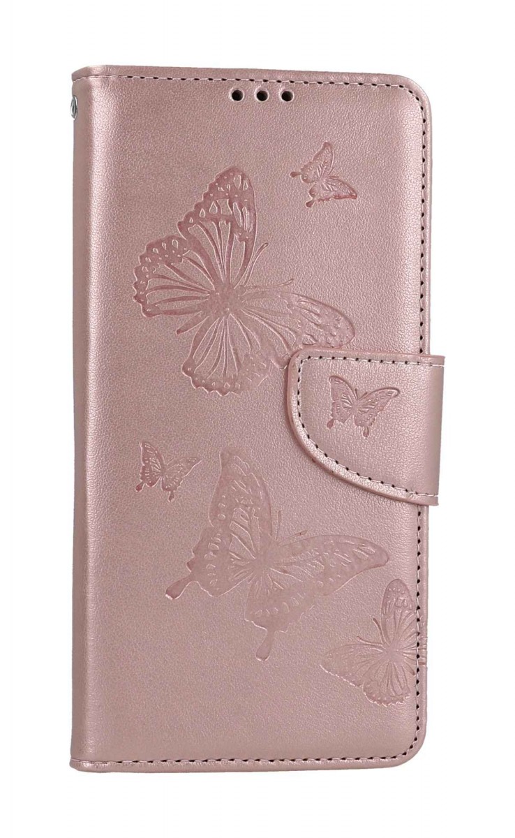 Levně Pouzdro TopQ Xiaomi Redmi Note 12 knížkové Butterfly růžové světlé 112025 (kryt neboli obal Xiaomi Redmi Note 12)