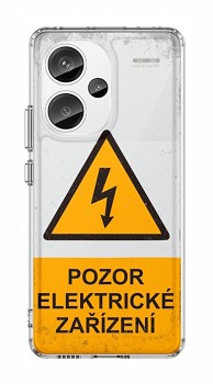 Zadní pevný kryt Image na Xiaomi Redmi Note 13 Pro+ 5G Pozor elektrické zařízení