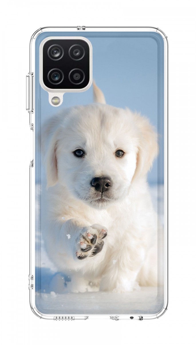 Zadní pevný kryt Image na Samsung A12 Štěňátko