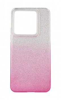 Zadní pevný kryt na Xiaomi Redmi Note 13 Pro 5G glitter stříbrno-růžový