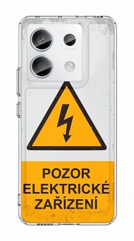 Zadní pevný kryt Image na Xiaomi Redmi Note 13 Pro 5G Pozor elektrické zařízení