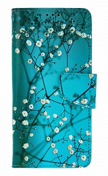 Knížkové pouzdro na Samsung A57 Modré s květy