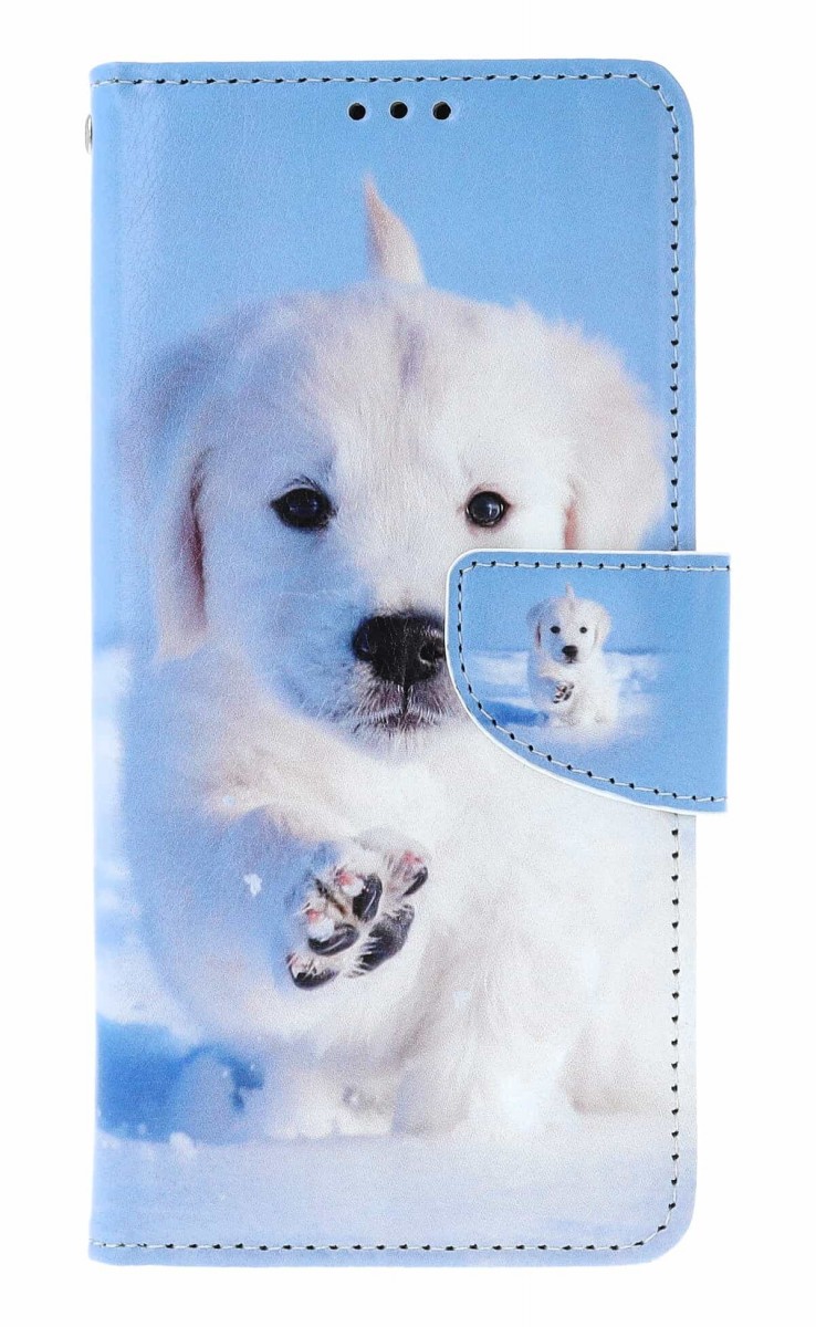 Knížkové pouzdro na Samsung A57 Štěňátko 