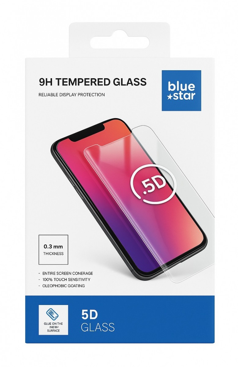 Levně Tvrzené sklo Blue Star Samsung A17 5D černé 142213 (ochranné sklo na mobil Samsung A17 5D černé)