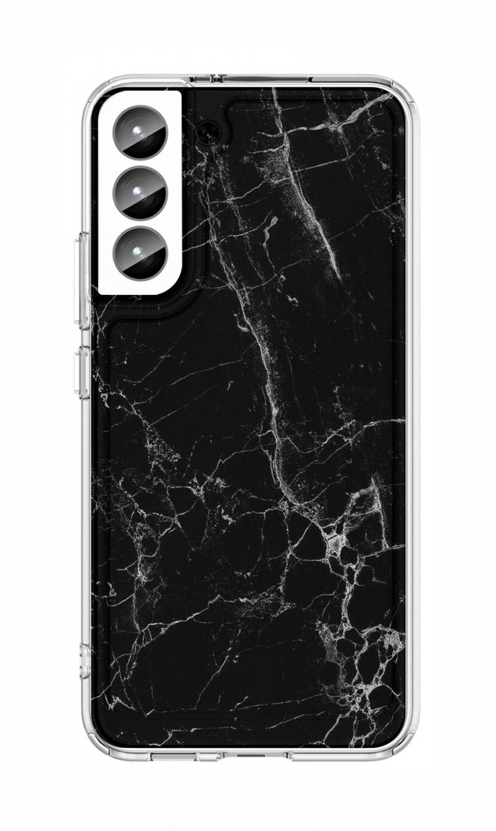 Levně Kryt STYLE TopQ Samsung S23 pevný Mramor černý 132239 (pouzdro neboli obal na mobil Samsung S23)