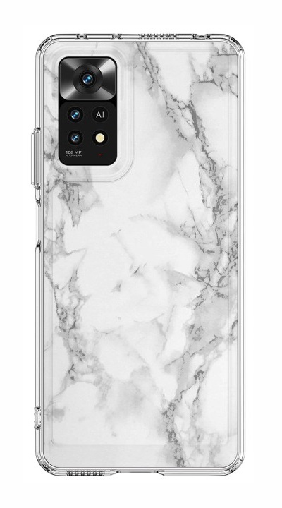 Zadní pevný kryt STYLE na Xiaomi Redmi Note 11 Mramor bílý