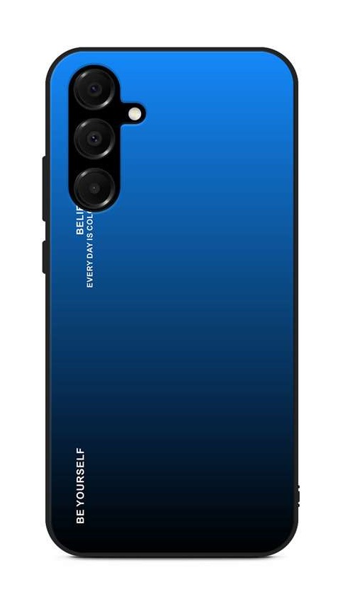 Zadní pevný kryt LUXURY na Samsung A16 duhový modrý
