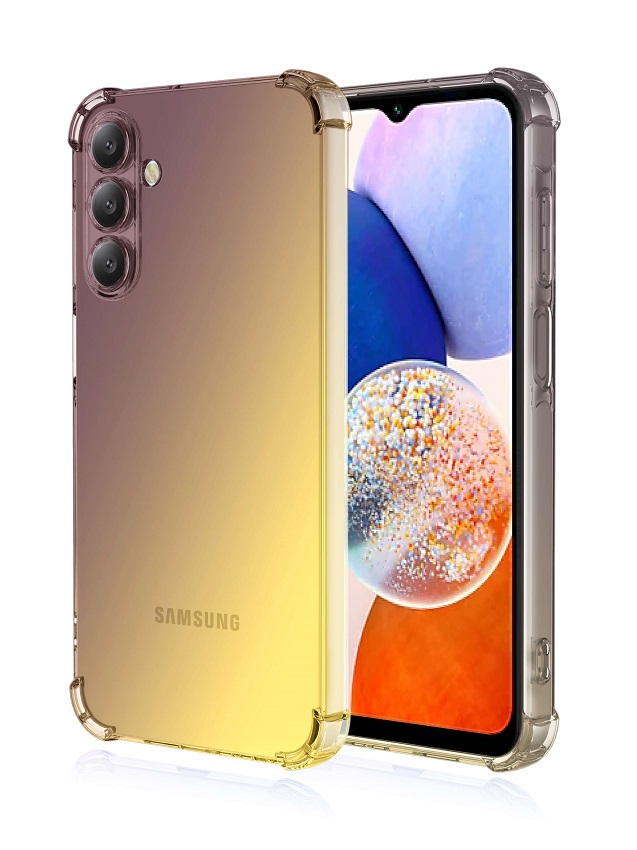 Zadní kryt na Samsung A16 Shock duhový purpurovo-žlutý
