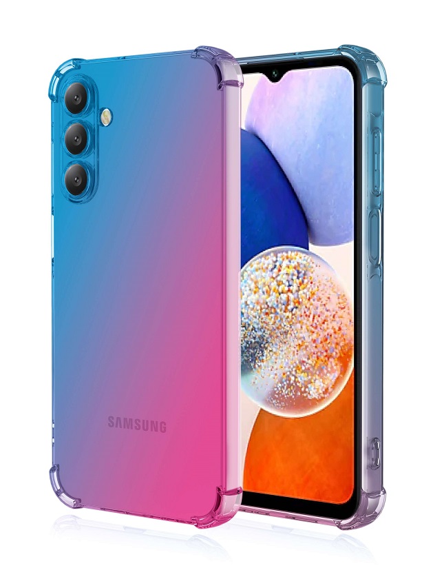 Zadní kryt na Samsung A16 Shock duhový modro-růžový
