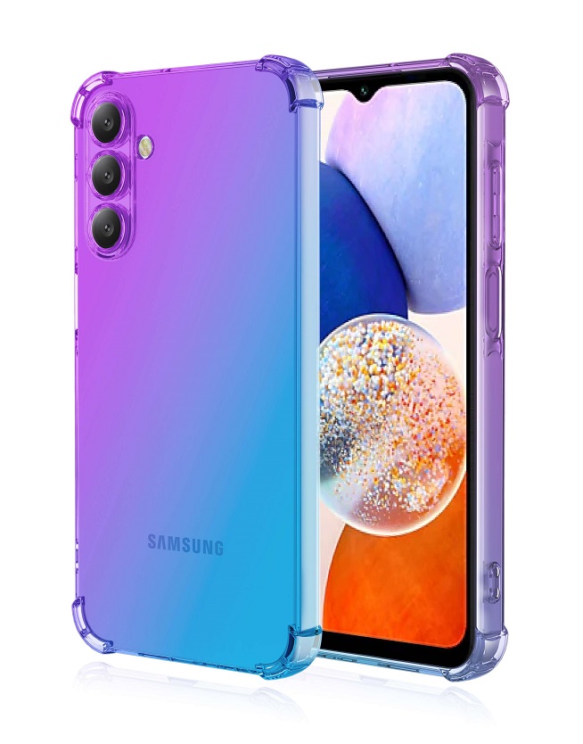 Zadní kryt na Samsung A16 Shock duhový fialovo-modrý