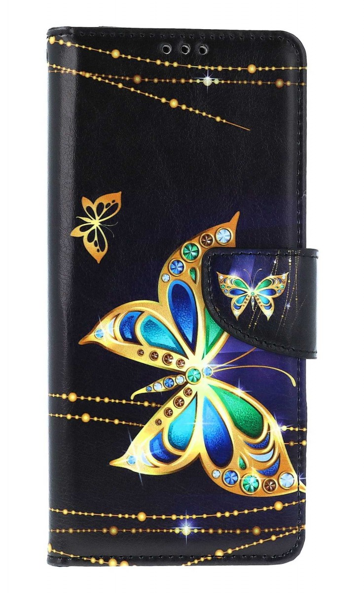 Knížkové pouzdro na Xiaomi Redmi 14C Zlatý motýl