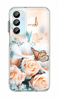 Zadní pevný kryt Image na Samsung A16 Růže s motýlem