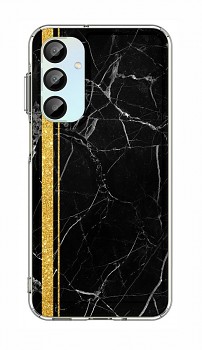 Zadní pevný kryt STYLE na Samsung A16 Mramor černo-zlatý