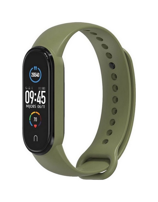 Silikonový řemínek TopQ pro Xiaomi Mi Band 5-6-7 zelený