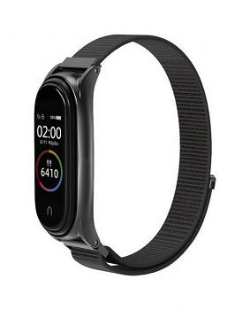 Nylonový řemínek TopQ pro Xiaomi Mi Band 5-6-7 černý