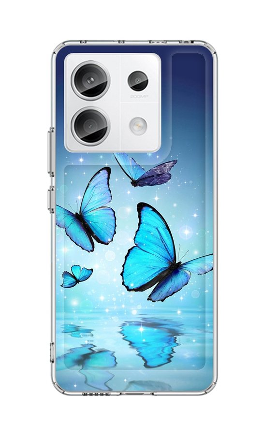 Levně Kryt TopQ Image Xiaomi Redmi Note 13 Pro 5G Image pevný Modří motýlci 122430 (pouzdro neboli obal na mobil Xiaomi Redmi Note 13 Pro 5G)