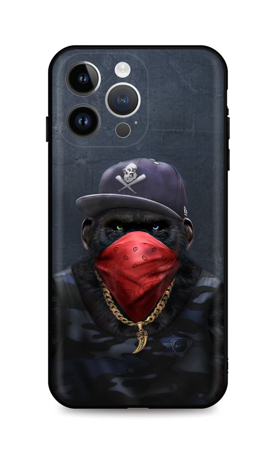 Levně Kryt TopQ iPhone 14 Pro Monkey Gangster 82452 (pouzdro neboli obal na mobil iPhone 14 Pro)
