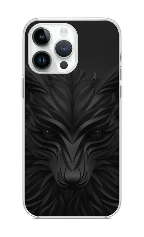 Levně Kryt TopQ iPhone 14 Pro Černý vlk 82466 (pouzdro neboli obal na mobil iPhone 14 Pro)
