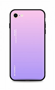 Zadní pevný kryt LUXURY na iPhone 8 duhový růžový