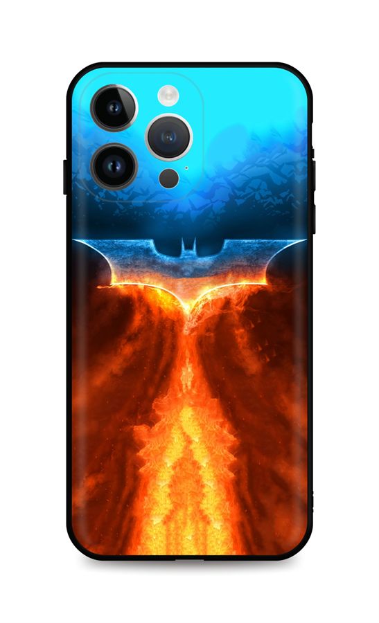 Levně Kryt TopQ iPhone 14 Pro Max Fiery Batman 82484 (pouzdro neboli obal na mobil iPhone 14 Pro Max)