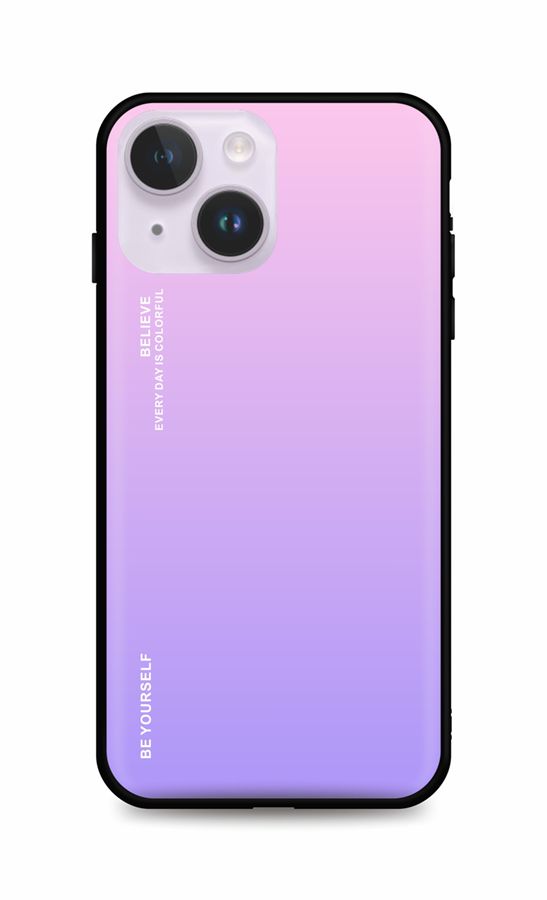 Levně Kryt TopQ LUXURY iPhone 14 pevný duhový růžový 82495 (pouzdro neboli obal na mobil iPhone 14)