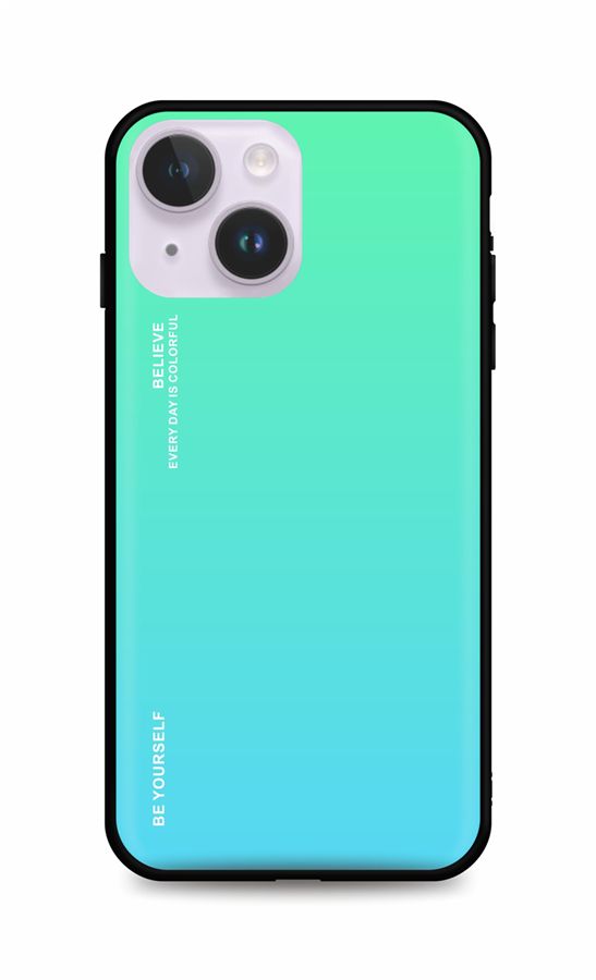 Levně Kryt TopQ LUXURY iPhone 14 Plus pevný duhový zelený 82502 (pouzdro neboli obal na mobil iPhone 14 Plus)