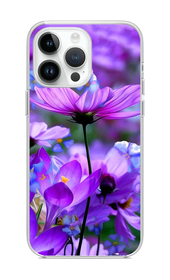 Levně Kryt TopQ iPhone 14 Pro Max Rozkvetlé květy 82518 (pouzdro neboli obal na mobil iPhone 14 Pro Max)