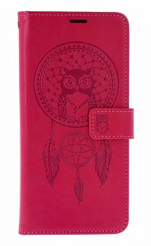 Knížkové pouzdro Mezzo na Xiaomi Redmi Note 15 5G Lapač se sovičkou tmavě růžové