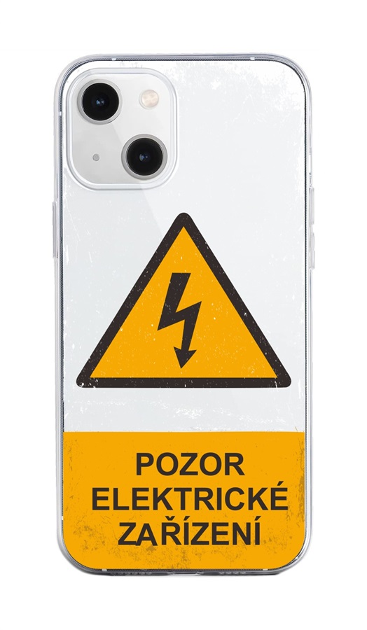 Levně Kryt TopQ iPhone 13 Pozor elektrické zařízení 92538 (pouzdro neboli obal na mobil iPhone 13)