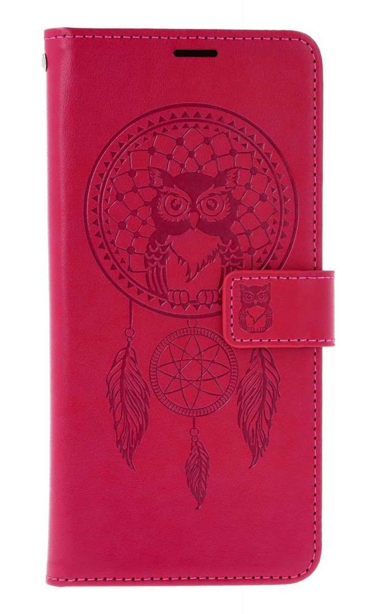 Knížkové pouzdro Mezzo na Xiaomi Redmi Note 15 Pro+ 5G Lapač se sovičkou tmavě růžové