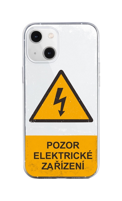 Levně Kryt TopQ iPhone 13 Mini Pozor elektrické zařízení 92562 (pouzdro neboli obal na mobil iPhone 13 Mini)