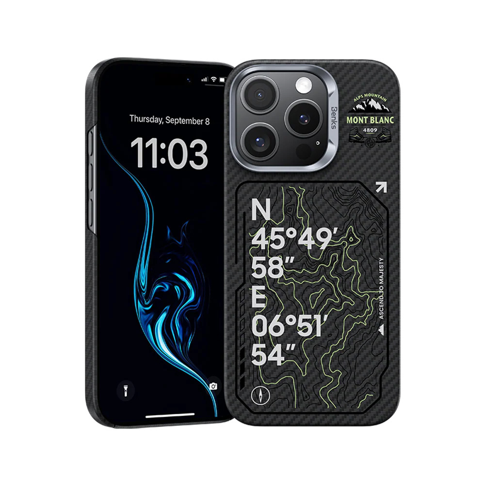 Levně Zadní kryt Benks Magnetic Armor Air Kevlar 600D Summit Mont-Blanc (A065) pro iPhone 16 Pro
